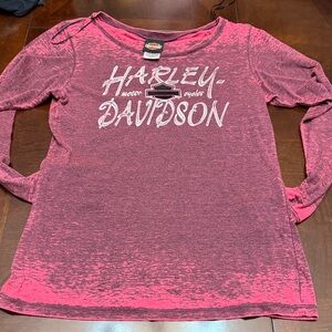 Harley-Davidson Fuchsia Long Sleeve Top